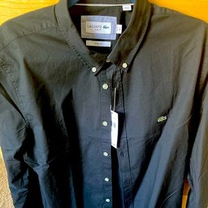 New black Lacoste button down large/size 42